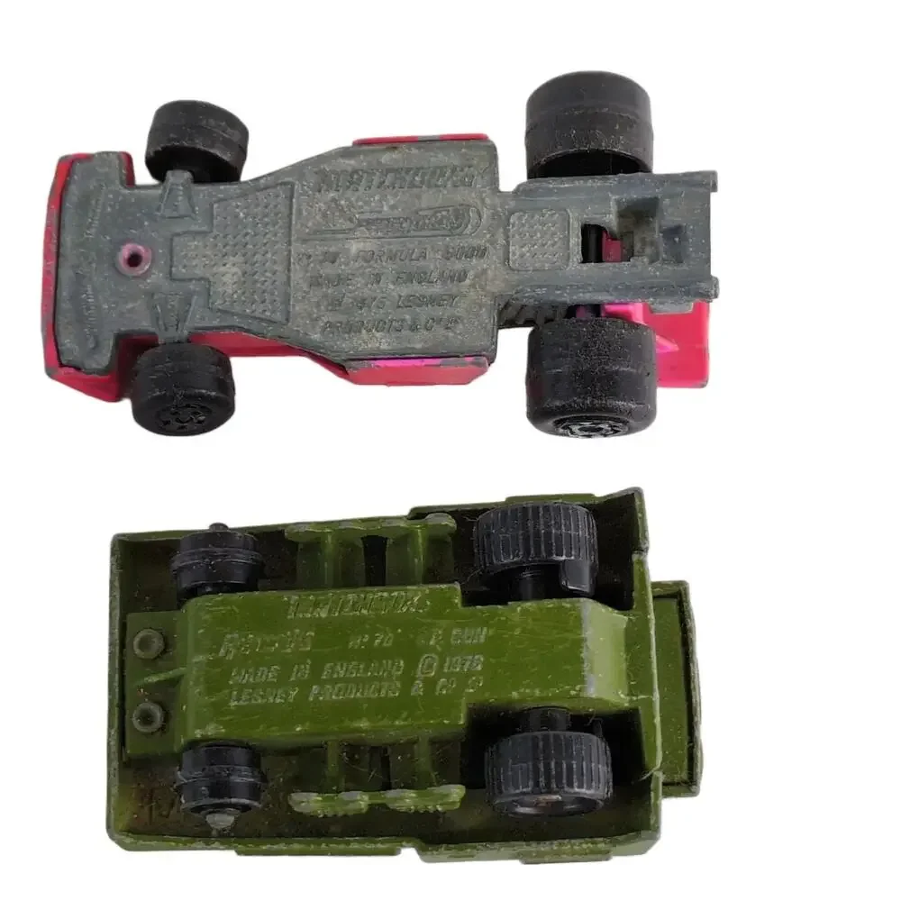 2 Vtg 1970s Lesney Matchbox DieCast Cars Made England, SP Gun Tank, Formula 5000